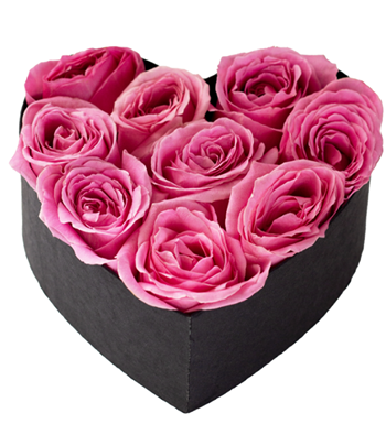 i love you kutu, kalp kutu gül, pembe gül kutusu,